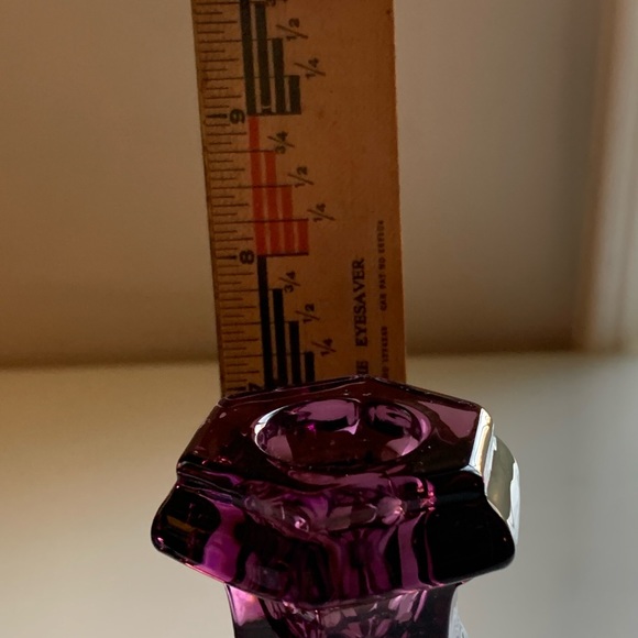 ❤️ Vintage Amethyst Pressed Glass Candlesticks - Sandwich Glass Repro from MMA - Picture 11 of 13